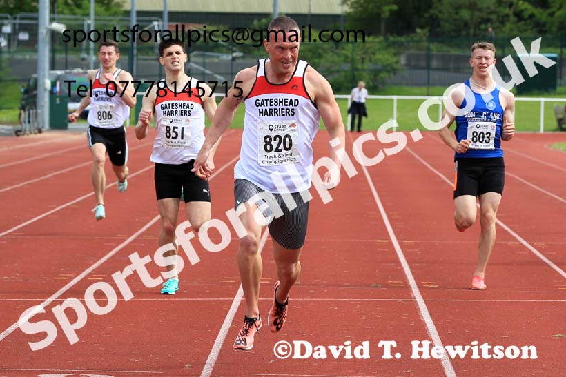 Senior Mens 200 metres, 2023 North Eastern Track and Field Champs., Middlesbrough Sports Village, Middlesbrough. Photo: David T. Hewitson/Sports for All Pics
